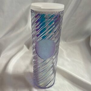 Starbucks Iridescent Swirl Unicorn White Cold Tumbler